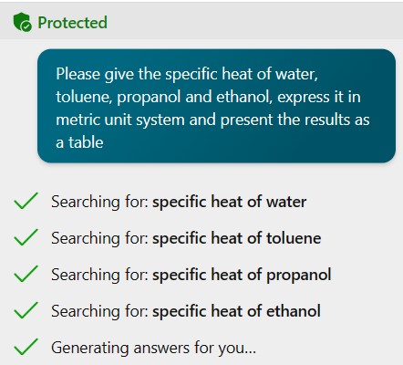 Example prompt to Bing with ChatGPT