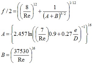 Calculation of Churchill Correlation