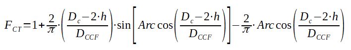 Calculation of FCT correction factor for Bell Delaware method