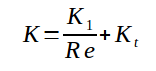 Hooper formula for calculation of pressure drop coefficient for valves and fittings in laminar flow