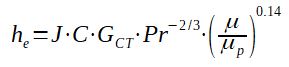 Calculation of the ideal cross flow heat transfer coefficient for a shell tube heat exchanger
