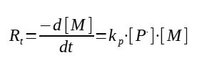 Radical polymerization rate of polymerization formula