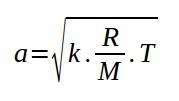 Speed of sound formula for ideal gas