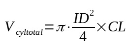Formula total volume cylinder