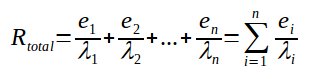 Heat conduction resistance formula for composite walls