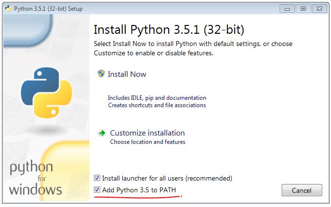 Python windows installation