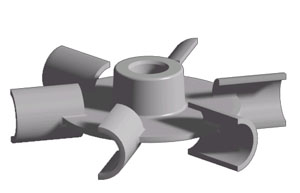 Smith turbine (hollow blade turbine) for tank agitation