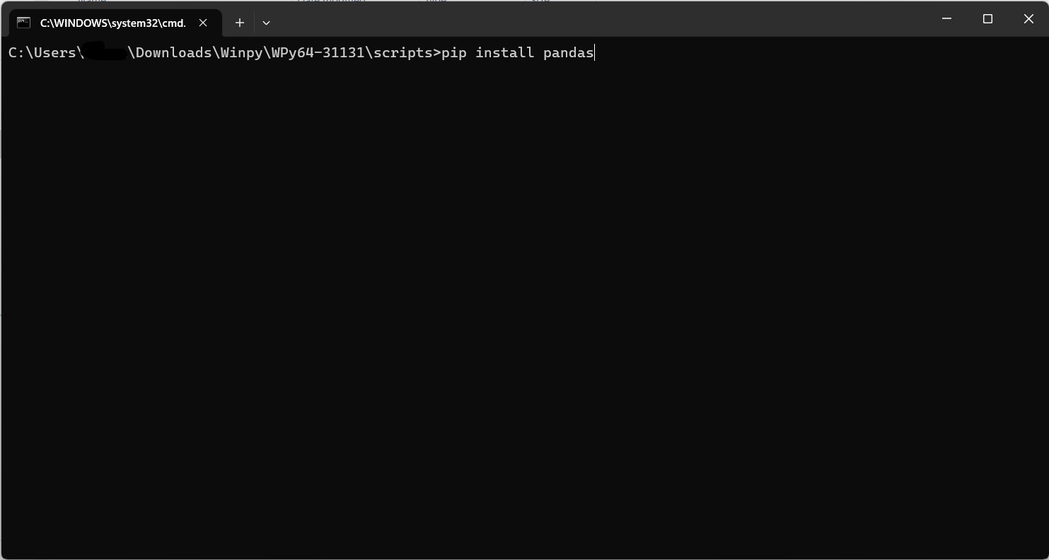 WinPython Portable Pip Install