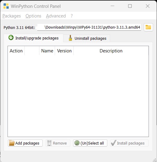 WinPython Package Manager